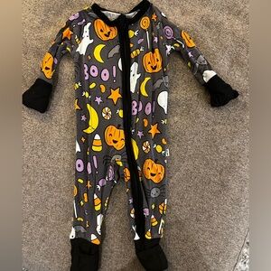 Little Sleepies Gray Halloween Newborn Onesie